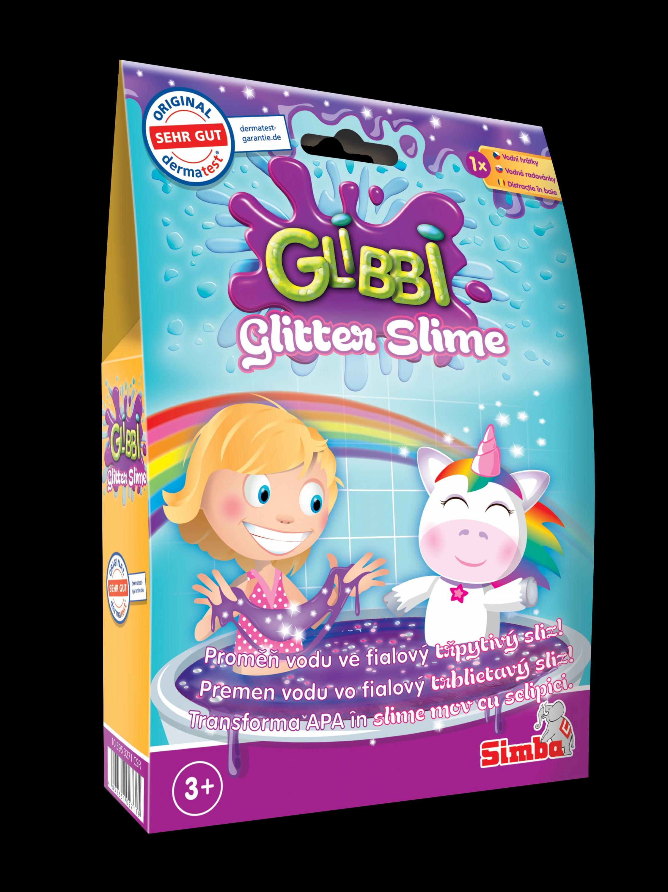Glibbi Glitter Slime sliz trblietavý fialový, DP10